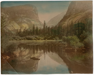 scene in Yosemite with Half Dome
